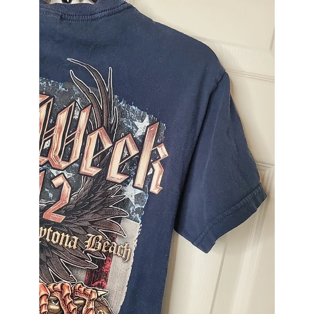 Bike Week 2012 Daytona Beach FL Motorcycle T-Shirt Men's Small Slick‎ Design